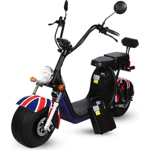 Citycoco Electric Bicycle With Removable Battery Broom Citycoco 1500W 60v 12a/20ah Lithium Battery EEC / COC / CE Europe Stock