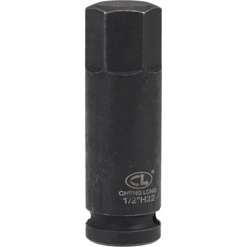 Uxcell 1/2-Inch Drive x 22mm Impact Hex Bit Socket, Metric 3" Length, Cr-Mo