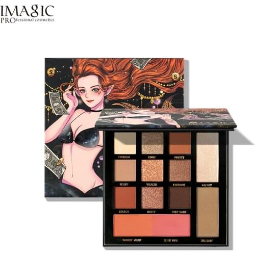 IMAGIC New 13 Color Multi-Purpose Palette Matte Glitter High Gloss Blush Contour Makeup Eyeshadow Palette Official Product