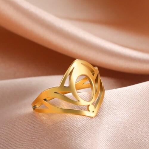 COOLTIME Catholic Hat Couple Rings for Women Stainless Steel Catholicism Religious Crown Rings Fine Jewelry Gifts Wholesale