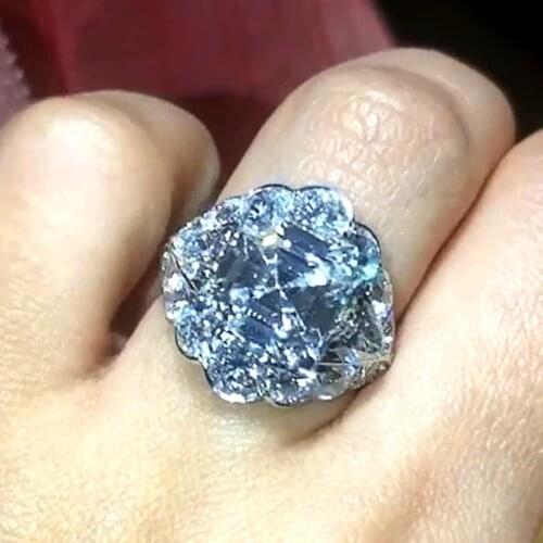 Huitan Luxury White Zirconia Wedding Rings for Women Evening Party Fashion Accessories Brilliant Anniversary Gift Trendy Jewelry