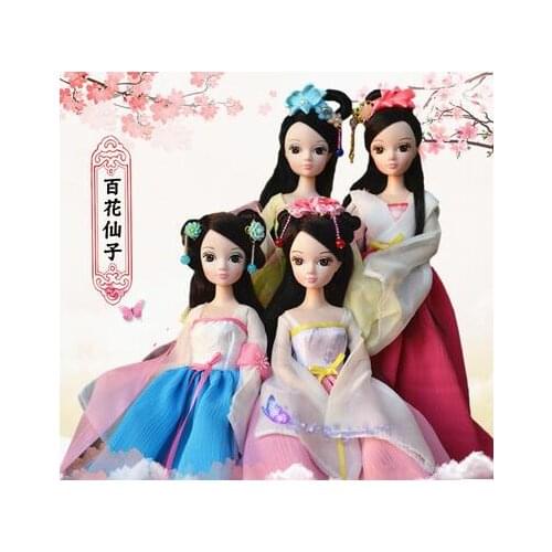 Kurhn Flower Dolls For Girls Toys Chinese Ethnic Fairy Toys For Girl Gift Kids Children Birthday Gift