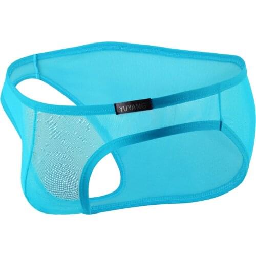 Men Underwear Mesh Qucik-Dry Sexy Men Briefs Breathable Mens Slip Cueca Male Panties Underpants See Through Briefs