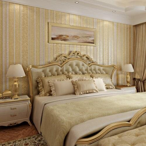 Beibehang Clean white non-woven wallpaper bedroom living room sofa backdrop Continental simple vertical striped wallpaper