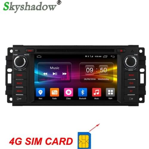C500 4G SIM Android 6.0 8 Core car dvd gps Map TPMS WIFI Bluetooth TV radio for Jeep Compass Commander Grand Cherokee Wrangler