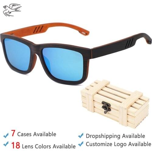 Polarized Mirror Wooden Sunglasses Women Brand Designer Sunglasses Men Women Vintage Glasses Retro Oculos De Sol Feminino GB128