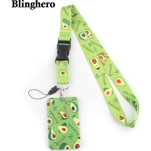 CB176 Fruit Avocado Key Lanyard Credit Card ID Bus Badge Holder Cell Phone Key Strap Rope Neckband Cell Phone Decoration
