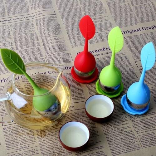 1PC Leaf Shape Tea Infuser Stainless Steel Tea Ball Leaf Tea Strainer for Brewing Device Herbal Spice Filter Kitchen Tools