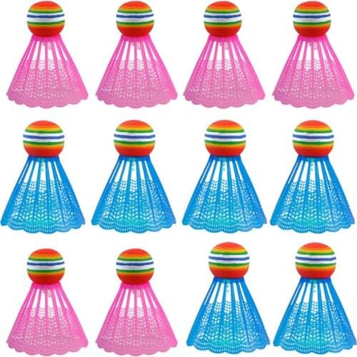 4pcs LED Lighting Badminton Birdies Glow in The Dark Night Nylon Shuttlecock 094C