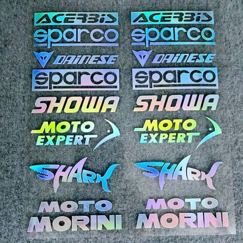 1 Set Of Reflective Motorcycle Side With Bicycle Helmet Stickers Car Styling Vinyl Stickers For Yamaha Honda Kawasaki SHARK MOTO