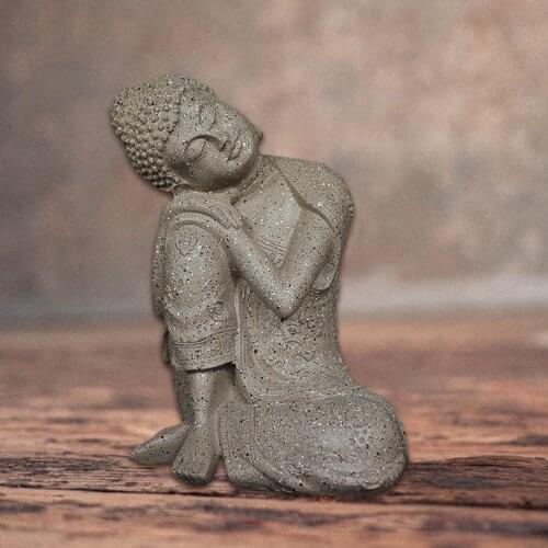 Traditional Meditating Resting Buddha Statues Bonsai Figurine Outdoor Zen Yoga Studio Lawn Deck Sculpture Office Cabinet Decors