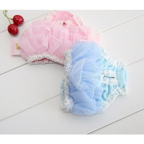 Pet dog puppy sanitary physiological Hygienic lace pant panties Short Pet trousers Underwear Diaper for small dog 2 colors