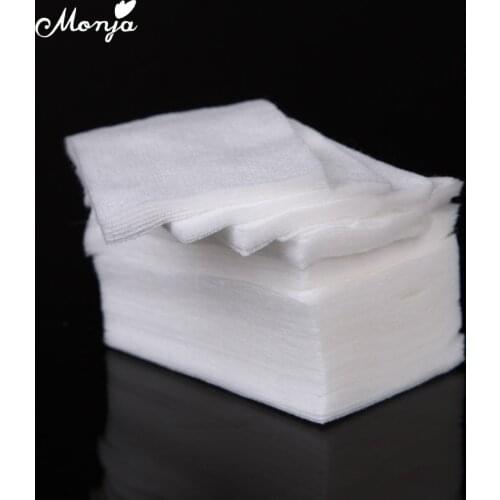 Monja 900PCS Nail Art UV Gel Polish Remove Clean Lint-Free Mini Wipes Cotton Napkins Nail Polish Bath Manicure Tool