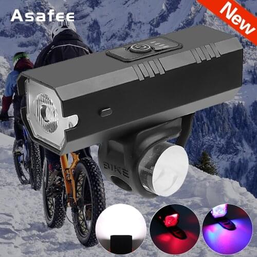 Bicycle Light Biake Light Rainproof USB Rechargeable T6 LED 1200mAh MTB Front Lamp Headlight Ultralight Flashlight Bicycle Light