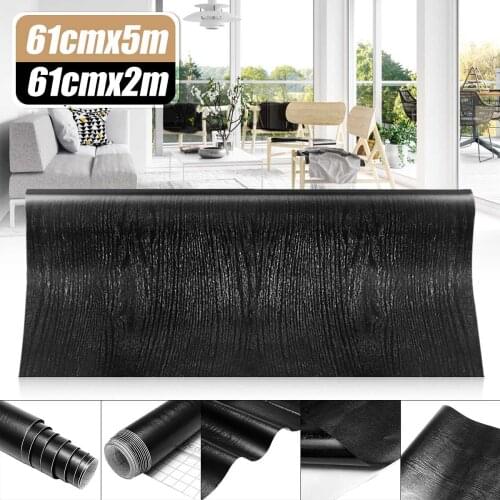 61x2/5M Wood Grain Wallpaper Vinyl Wall Stickers Self Adhesive Decor Films Kitchen Clothes Cupboard Door Desktop Home Furniture