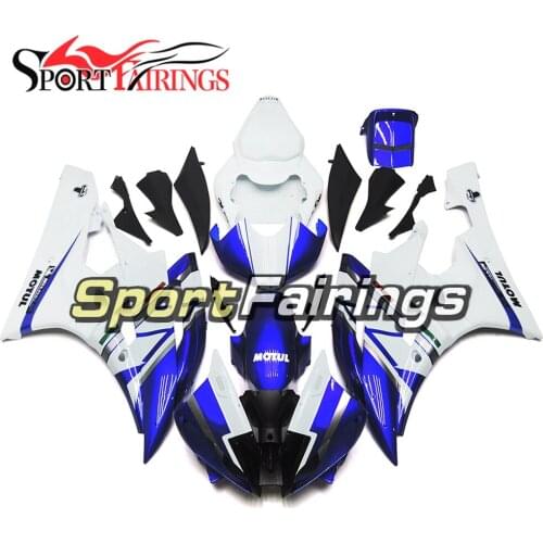 Injection Full Fairings For Yamaha YZF-R6 06 07 YZF600 R6 2006 2007 ABS Plastic Motorcycle Fairing Kit Cowlings White Blue New