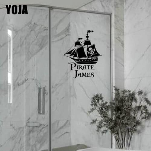 YOJA 25x20.5CM Good-looking Bathroom Glass Sailing Decals Home Decoration Wall Stickers G2-0313