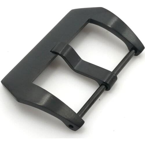 Brushed Silver Black Stainless Steel Watch Band Screw Pin Buckle for Watch Clasp Buckles Accessories 22mm 24mm 26mm