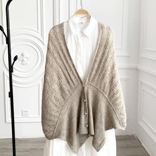 Women Elegant Knit Shawl Wrap Designer Shawls Ladies Solid Poncho Cardigan Sweater Cape Oversized Wram Open Front Outwear