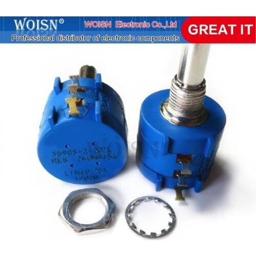 1PCS 3590S-2-202L 3590S 2K ohm 3590S-2-202 3590S-202 Precision Multiturn Potentiometer 10 Ring Adjustable Resistor In Stock