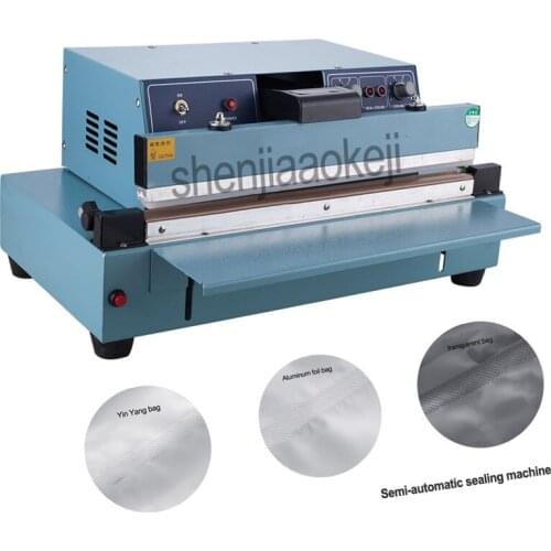 1pc Household Sealer Commercial Desktop semi-automatic sealing machine Pedal plastic bag sealing machine 220v 1000w