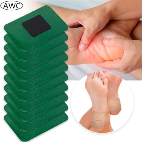10Pcs/Box Self-Heating Breathable Tendon Massage Moxibustion Relaxation Medical Heel Spur Patch Foot Care