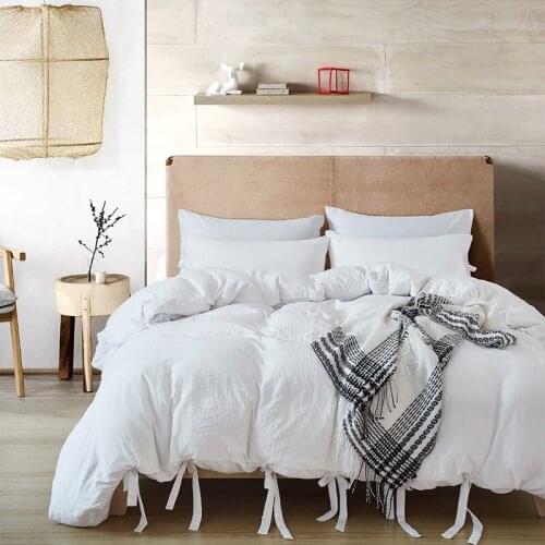 Plain Dyed Polyester Duvet Cover Set Quilt Cover With Pillowcases (Without Filler) Ins Hot Home Textile Collection