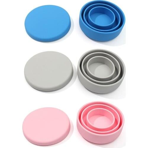 3 Pcs Baby Feeding Silicone Waterproof Bowl with Lid Training Tableware Dishes