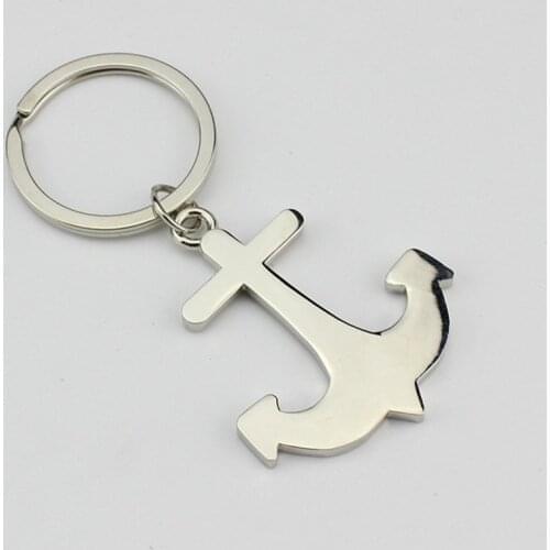 50 pieces Metal anchor keychain classic style key rings novelty item fashion Anchor key chain