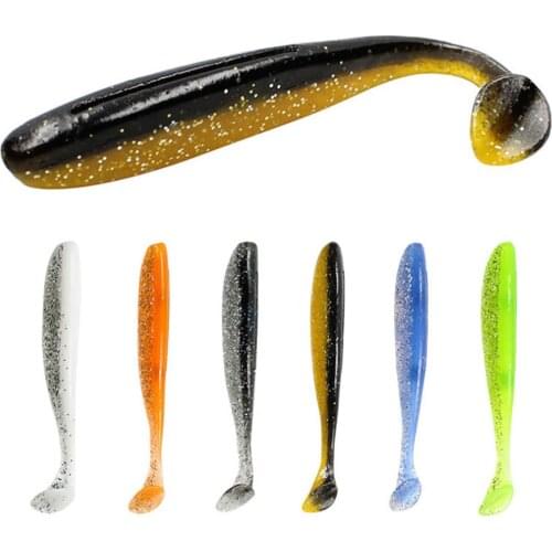 6PCS/Lot 9cm 3.5g Wobblers Fishing Lures Easy Shiner Jig Swimbait Silicone Soft Lure Artificial Double Color Bait For Bass Carp