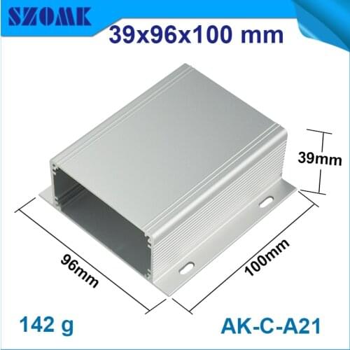 10 pcs/lot aluminum metal housing case for protector , fit to and instrument device and pcb design 39(H)x96(W)x100(L) mm