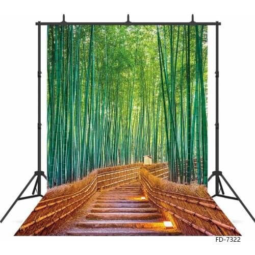 Bamboo Forest Green Photography Backdrops for Photocall Vinyl Photoshoot Backgrounds for Portrait Children Baby Photo Studio