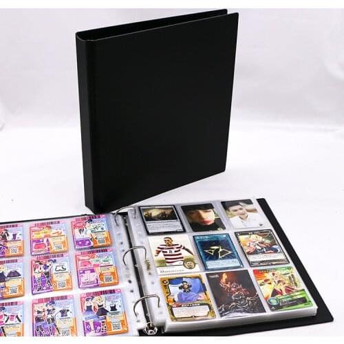 Black Cards Holder Albums Set card book 9 loose leaf collection Album CAM For MTG/PKM/YGO/TCG Board Game Trading card card games