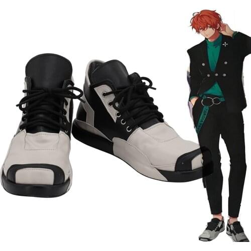 Hypnosis Mic Division Rap Battle Doppo Kannonzaka Cosplay Shoes Leather Boots Custom Made Halloween Shoes