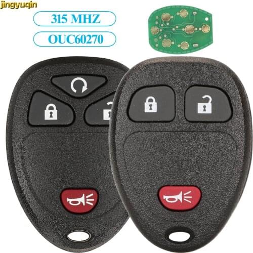 Jingyuqin 5pcs Remote Car Key Fob Control 315Mhz For Buick Chevrolet Cadillac GMC Saturn OUC60270 3/4/5/6 Buttons Non-Keyless