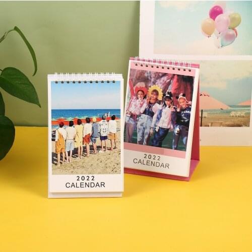 Kpop Bangtan Boys BP 2022 New Year Table Calendar Members Desk Calendar Agenda Organizer Planner Books 2022 Calendar
