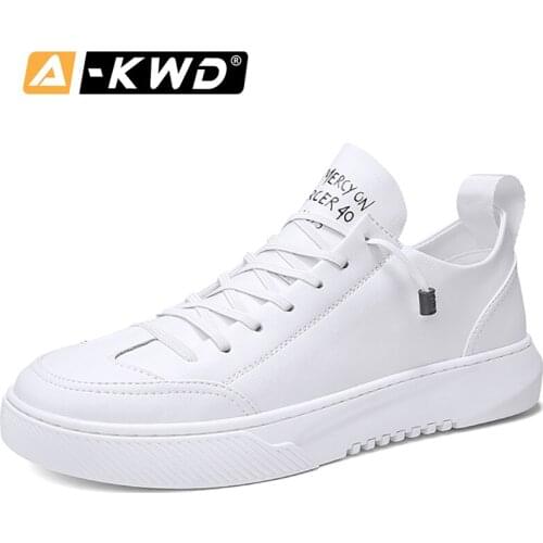 Fashion White Men Casual Shoes Autumn Breathable Man Shose Lace-up Men Sneakers Chausure Homme Pu Leather Luxury Sneakers Men 44