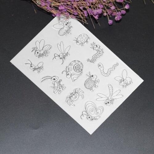 M17D Insect Animal Silicone Clear Seal Stamp DIY Scrapbook Embossing Photo Album Decor