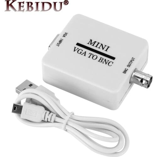Kebidu Mini HD VGA to BNC Video Converter Box For 1080P HDTV Monitor Composite Adapter Conversor Digital Switcher Box