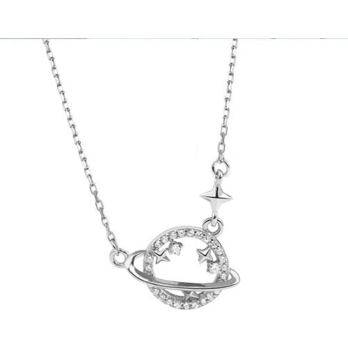 TUNGSTE Fashion Pendant Necklace With Planet Star Charm Statement Necklace Jewelry For Women Gifts