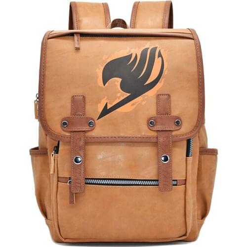 LISM Fairy Tail Fashion Anime PU Backpacks School Cartoon Backpack Casual Bags Travel Knapsack Unisex