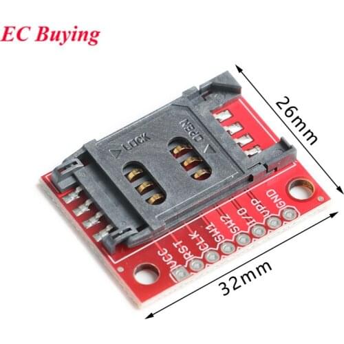 SIM Card Module SIM Card Socket Breakout Holder Adapter with Pin Header