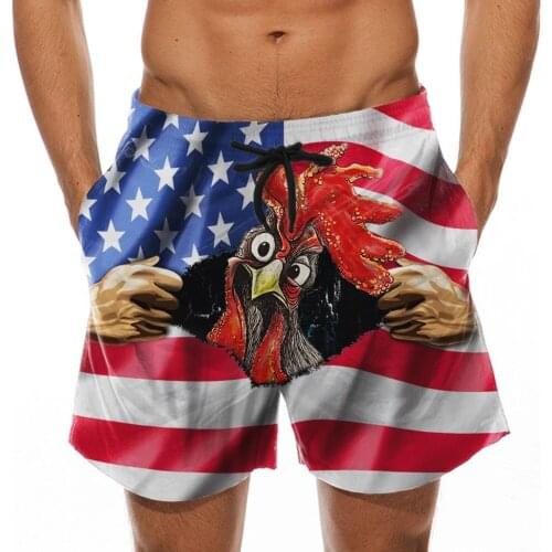 American Flag 3D Print Fuuny Cock Mens Beach Shorts Tops Swim Shorts Briefs Man Sports Swimsuits Trunks Sea Short Fashion Men