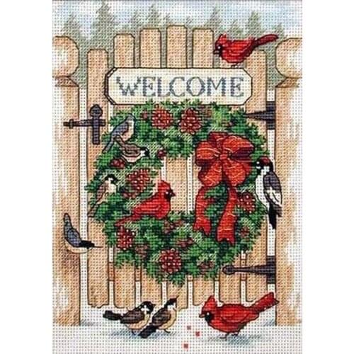 DIM08655Home Fun Cross Stitch Kit Package Greeting Needlework Counted Cross-Stitching Kits New Style Joy Sunday Kits Embroidery