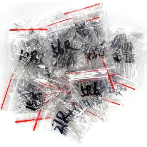 300pcs Resistor Kit 1W 5% 30values X 10pcs Carbon Film Resistance 0.1-750 ohm Set 0R1-750R 1Watt Assorted Assortment Pack