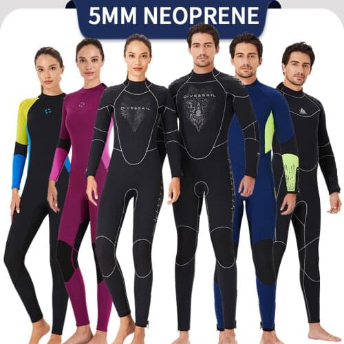 5MM Neoprene Full-body Men Women Wetsuit Surfing Swimming Diving Suit Triathlon Wet Suit Scuba Snorkeling Spearfishing New 2021