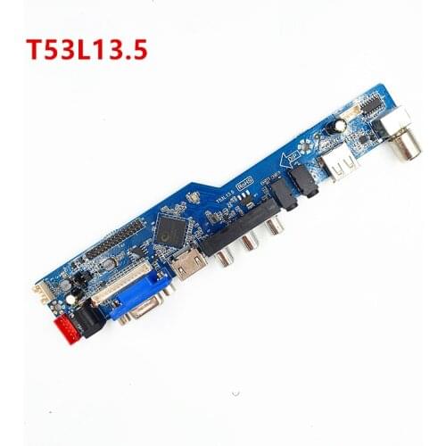 New LCD TV motherboard T53L13.5 V53 Chip TV driver board Free remote contr Free remote control