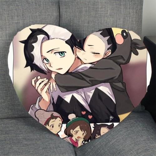 New 1 Sword and Shield Pillowcase Heart Shape Satin Fabric Pillow Cover For Home Bedroom Wedding Decorate Pillow Cases