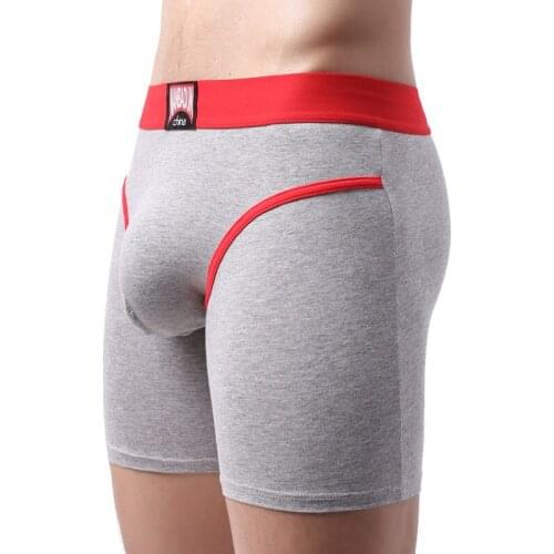 New Mens Long Boxer Shorts Male Panties Cotton Underwear Mens Sexy Long Leg Homme Boxershorts Cuecas Masculina Man Underpants