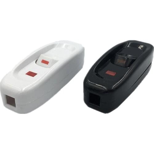 Wholesale,1 pcs AC 110-250V 10A Inline ON/OFF Transmitter Bed Room Hall LED Lamp Desk Light Cord Cable Line Switch